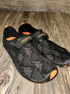 Kappa Men’s Black & Orange Water Shoes - Lightweight Slip-On Weatherproof Size 9